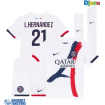 Paris Saint-Germain Lucas Hernandez #21 Gostujuci Dres za djecu 2025-26 Kratak Rukav (+ Kratke hlače)